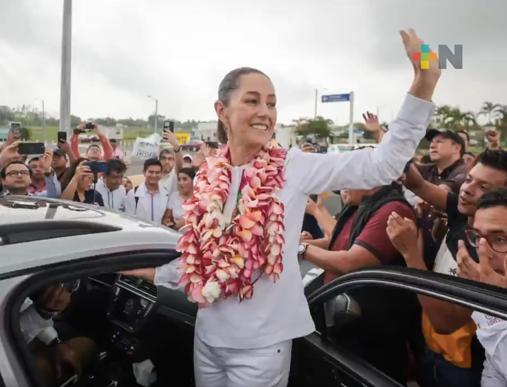 Claudia Sheinbaum llega a Minatitlán e inicia gira con el presidente López Obrador